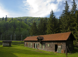 Old cabin in the mountains