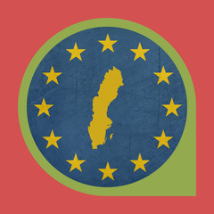 European Union Sweden marker button