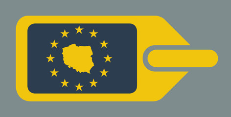 Poland European luggage label