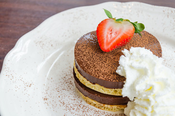Chocolate pudding pancake