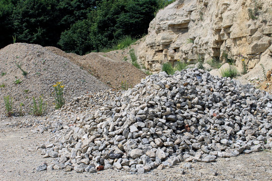 Rocks in a quarry