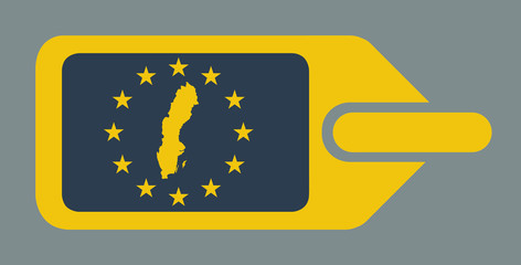 Sweden European luggage label