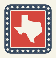 Texas American state button
