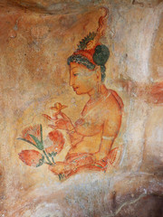 Frescoes at Sigiriya, Sri Lanka