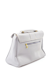 Woman leather bag isolated white background