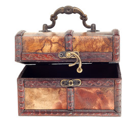 Wooden chest with hook