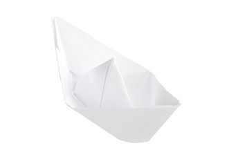 origami. paper boat isolated