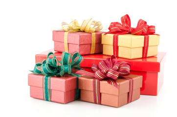 Gift box isolated white background