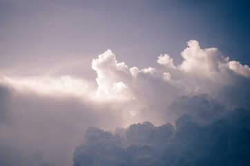 Fototapeta na wymiar Clouds on the blue sky in cloudy days