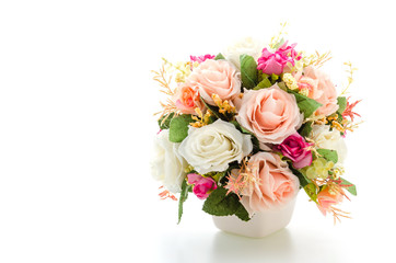 Bouquet flowers isolated on white