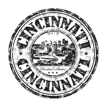 Cincinnati grunge rubber stamp
