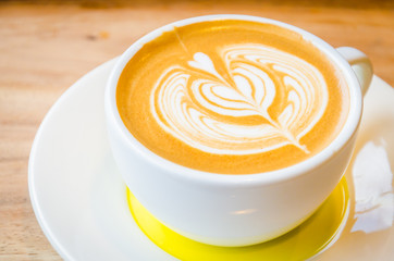 Latte art coffee