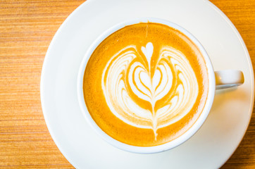 Latte art coffee