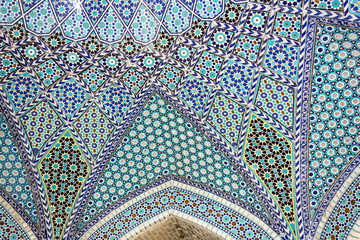 tiled pattern of the ceiling