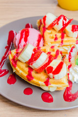 Strawberry banana pancake