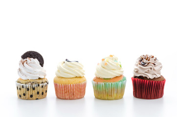 Cupcakes isolated on white background