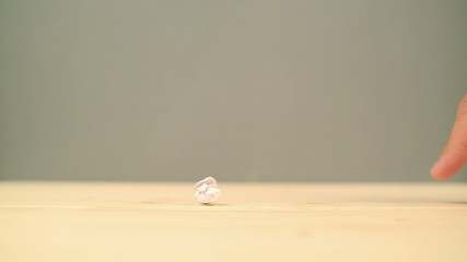 Soccer player kicking a ball and walking out. Finger walk hand g - Powered by Adobe