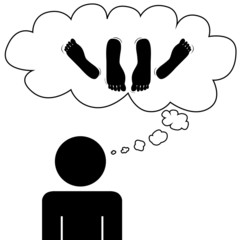 Obraz premium Man dream at sex