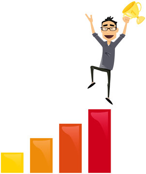 perso tertiaire moderne saute sur graphique