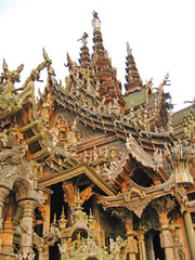 Naklejka premium Wooden Temple