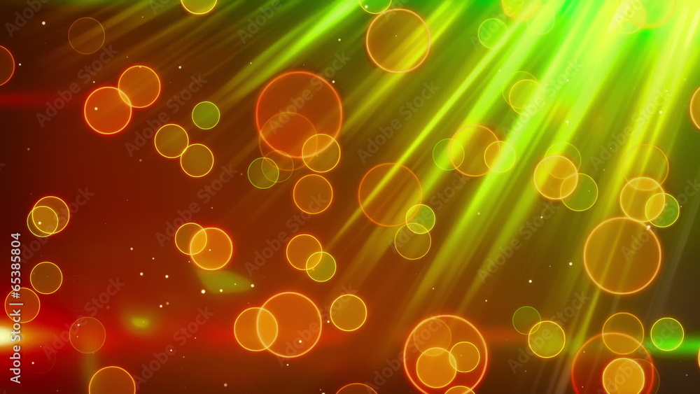 Poster green red blinking bokeh lights loop