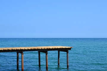 Bridge with seaview panorama