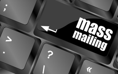 Marketing concept: computer keyboard with word Mass Mailing