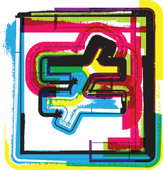 Colorful Grunge Symbol