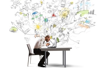 Businessman and new idea