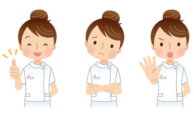 女性　看護師　ナース　表情