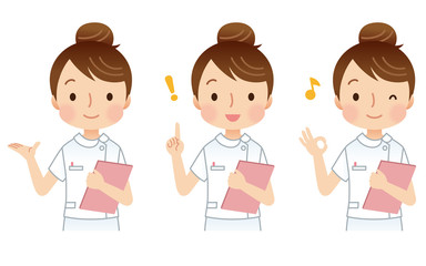 女性　看護師　ナース　表情