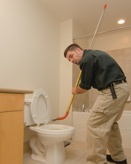 Plumber with auger