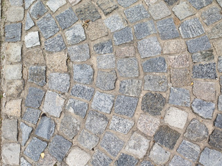 Textura adoquín, calle peatonal