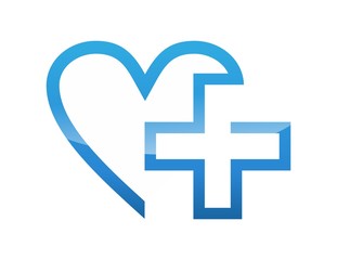 icon symbol logo medicine health care cross plus heart