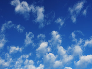 Blue sky and white cloud background