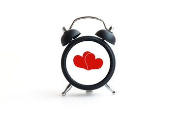 Alarm clock isolated on white