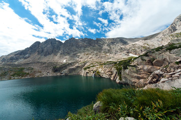 Colorado Mountain Lake and Waterfall