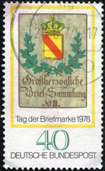 stamp printed in the Germany shown Baden Posthouse Sign