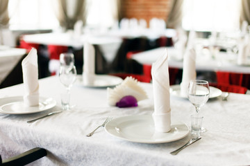 tables set for meal