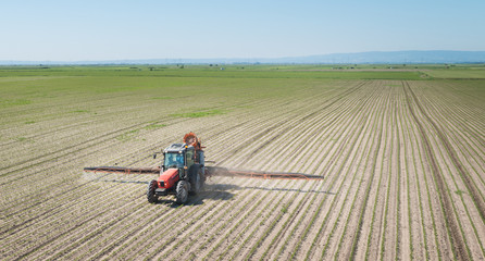 tractor spraying
