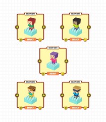 hero character option game assets element