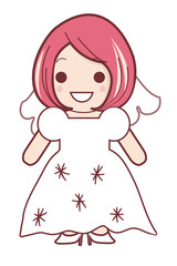 ウエディングドレスの女の子