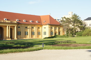 Building in castle park Lednice Chateau, Moravia, Czech republic