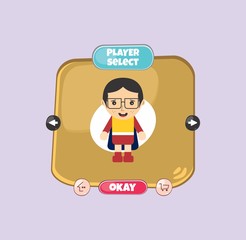 hero character option game assets element