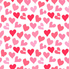 Seamless pattern with hearts