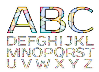 Mosaic colored font