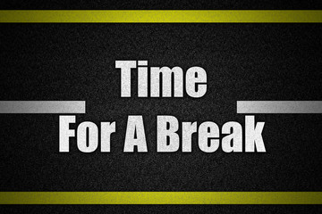 Traffic  road surface with text