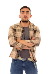 trucker man flannel cap