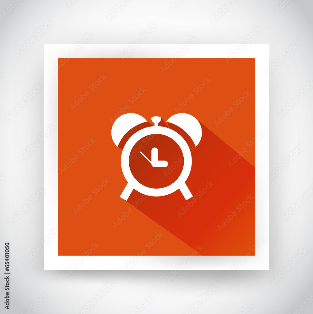 Poster icon of alarm clock for web and mobile applications
