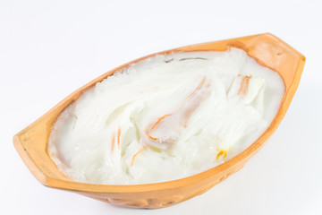 sticky rice with coconut cream